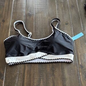 Black and White Bikini Top